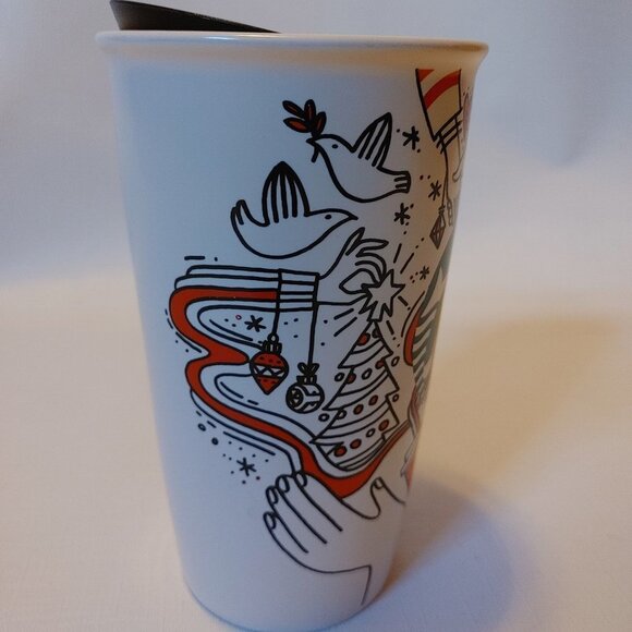 Starbucks Christmas 2017 White & Red Heart Hands D - Picture 3 of 7